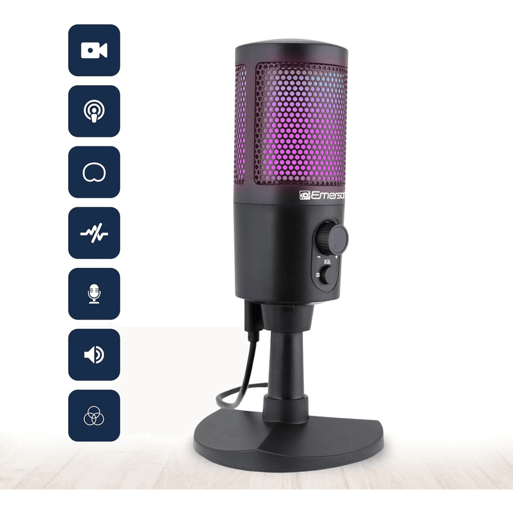 Emerson EAM-9050 Pro RGB Gaming & Streaming Microphone
