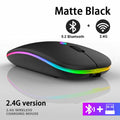 LuminaGlow RGB Bluetooth 5.2 Wireless Mouse – Rechargeable & Silent