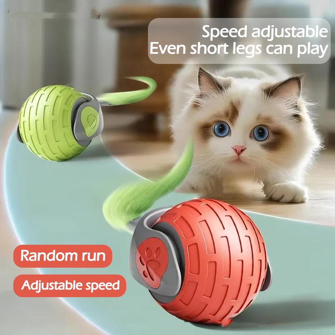 AetherRoll Smart Interactive Cat Ball – USB Rechargeable Motion Toy