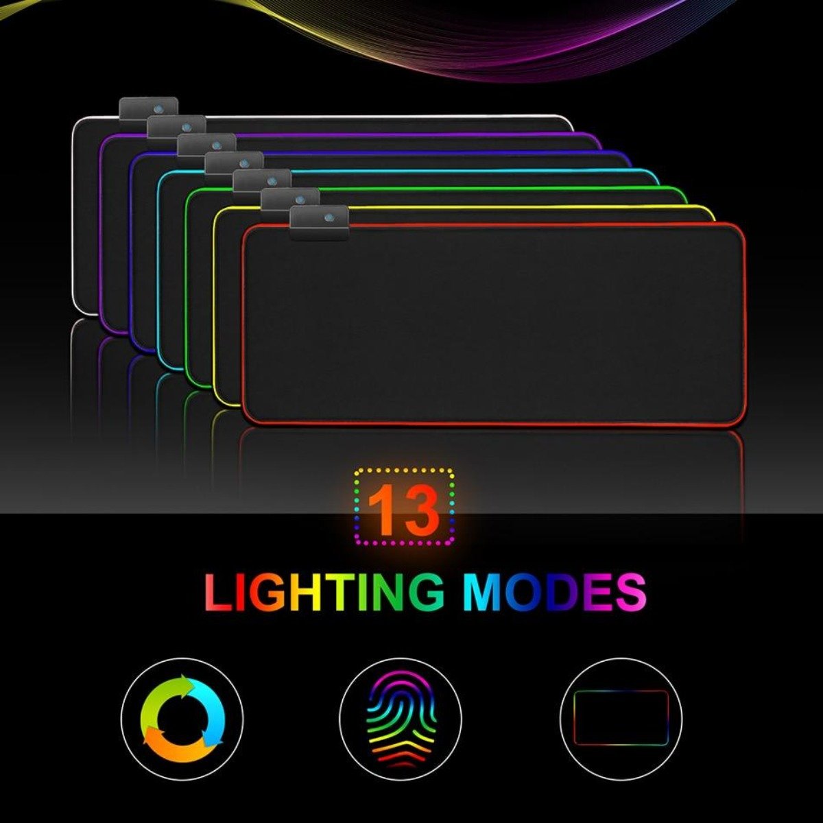 Ninja Dragons ShadowForge RGB Gaming Mouse Pad – 13 Lighting Modes