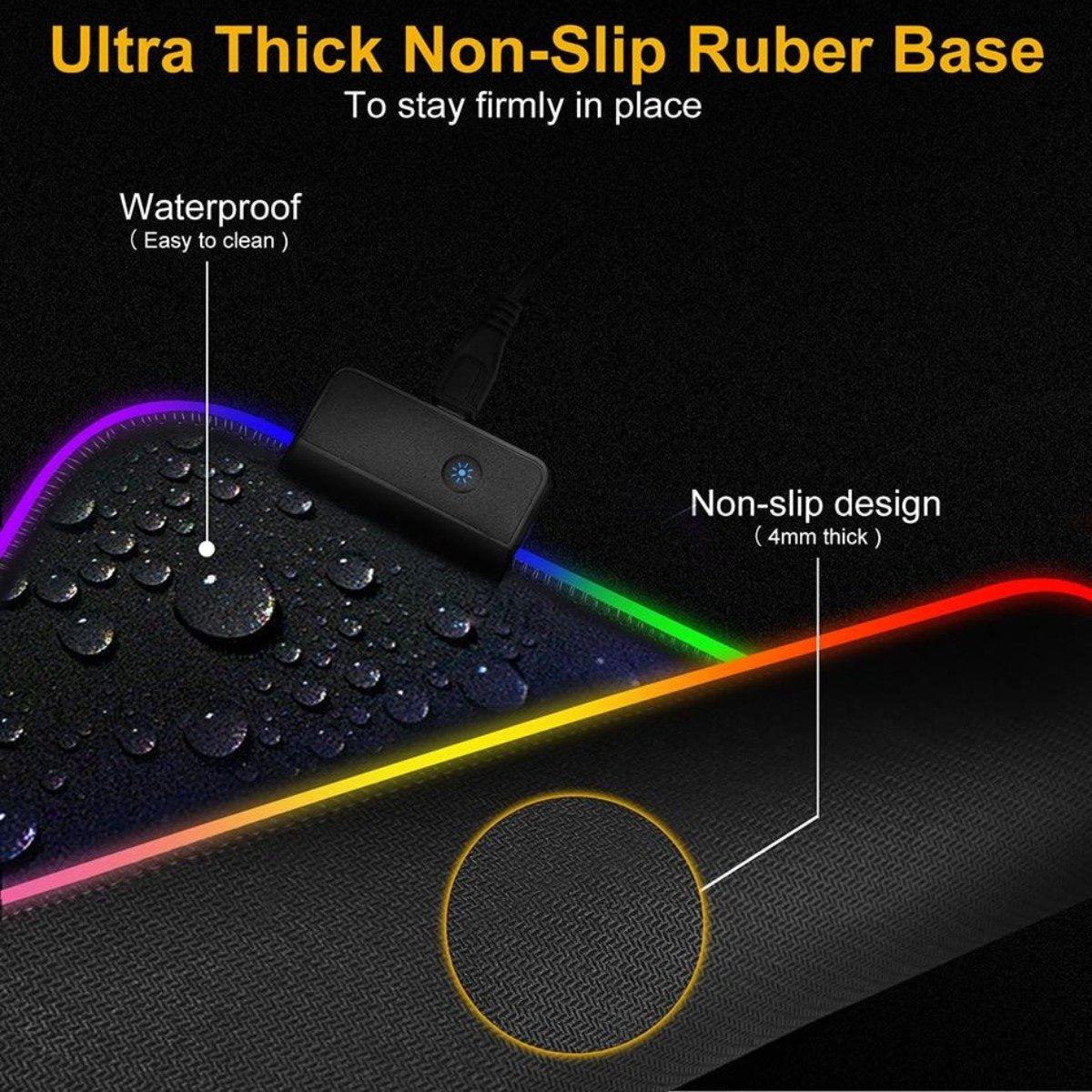 Ninja Dragons ShadowForge RGB Gaming Mouse Pad – 13 Lighting Modes