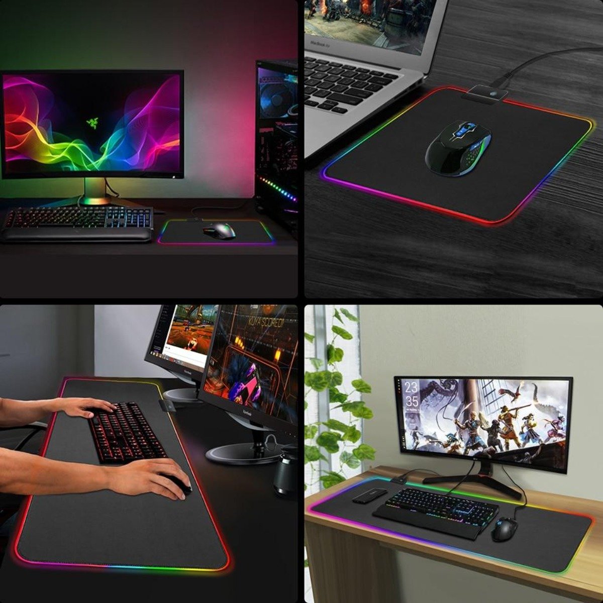 Ninja Dragons ShadowForge RGB Gaming Mouse Pad – 13 Lighting Modes